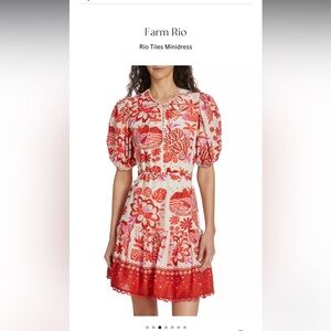 Farm Rio Tiles Dress Sz SM